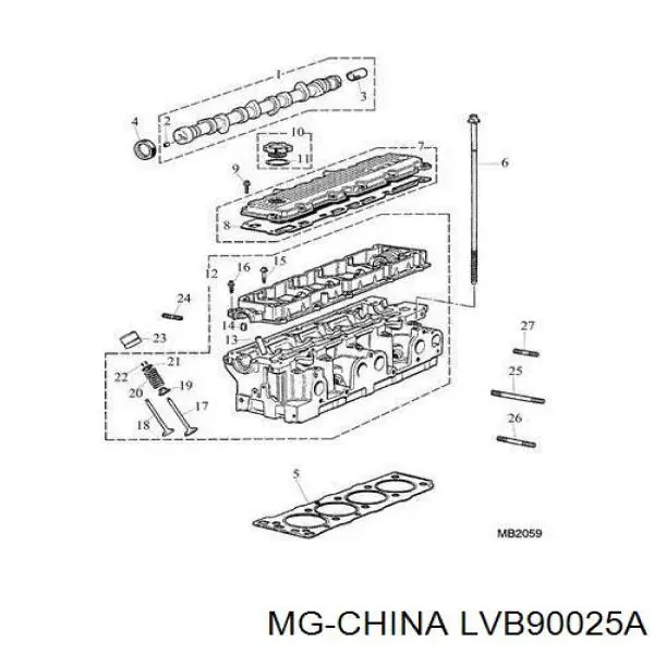 LVB90025A MG Прокладка під головку