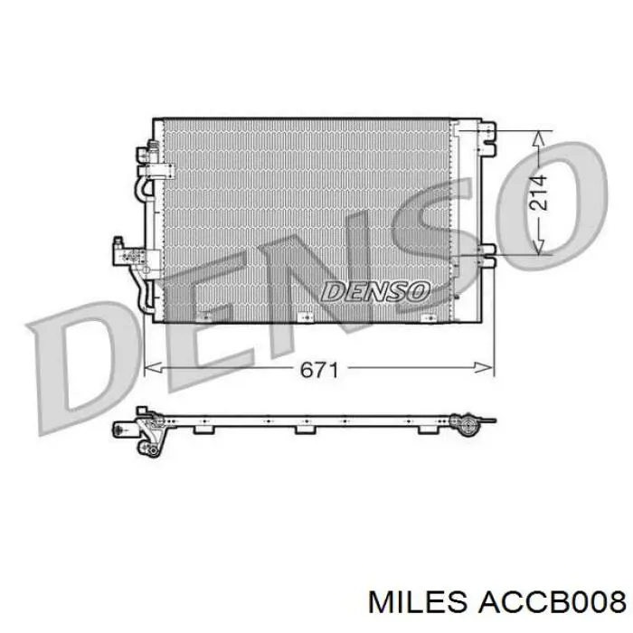 Радіатор кондиціонера ACCB008 Miles