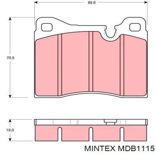Гальмівні колодки Mintex MDB1115 ціна, від 27.87 USD