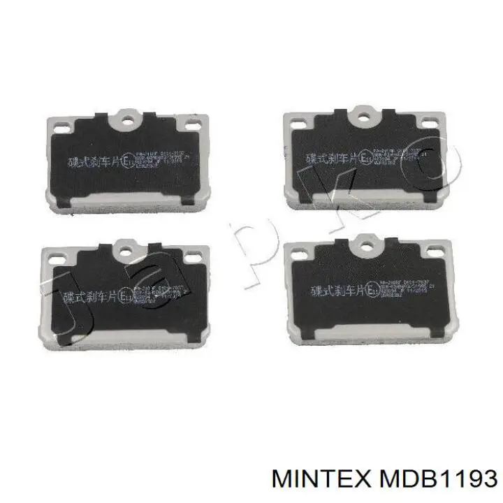 MDB1193 Mintex колодки гальмівні передні, дискові