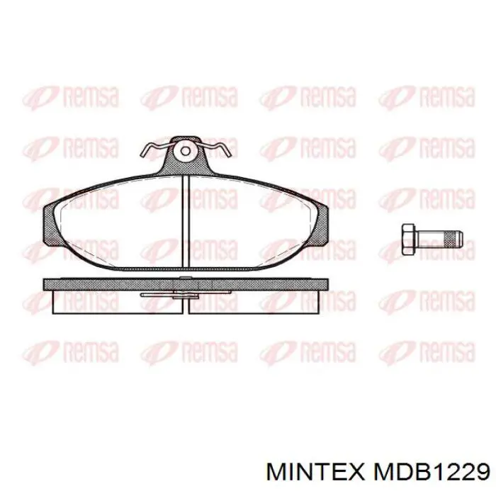 MDB1229 Mintex колодки гальмівні передні, дискові