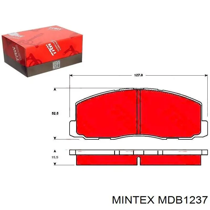 Колодки гальмівні передні, дискові MDB1237 Mintex