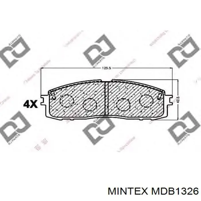 Задні дискові колодки Mintex MDB1326