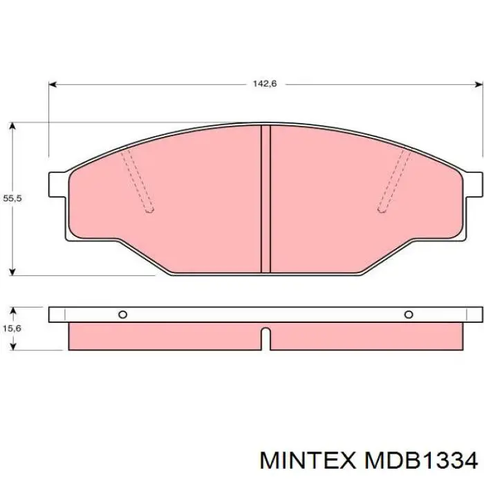 Колодки гальмівні передні, дискові MDB1334 Mintex