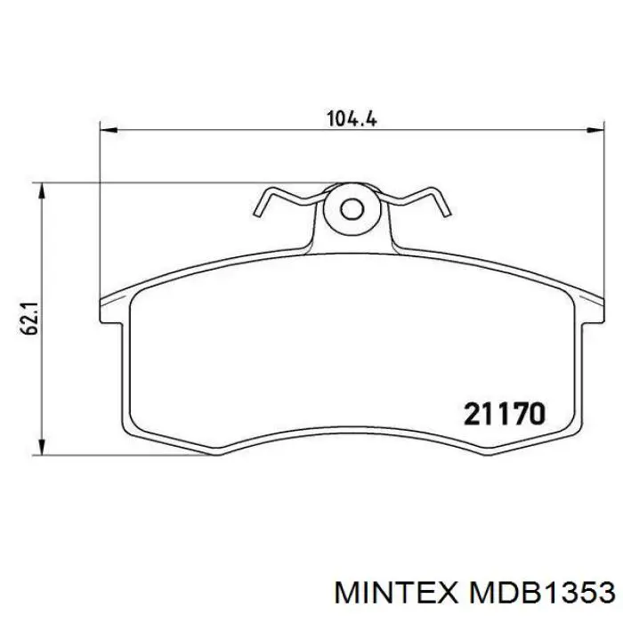 MDB1353 Mintex колодки гальмівні передні, дискові