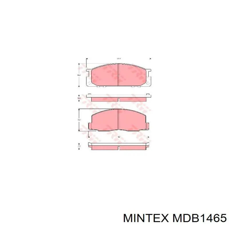 Колодки гальмівні передні, дискові MDB1465 Mintex