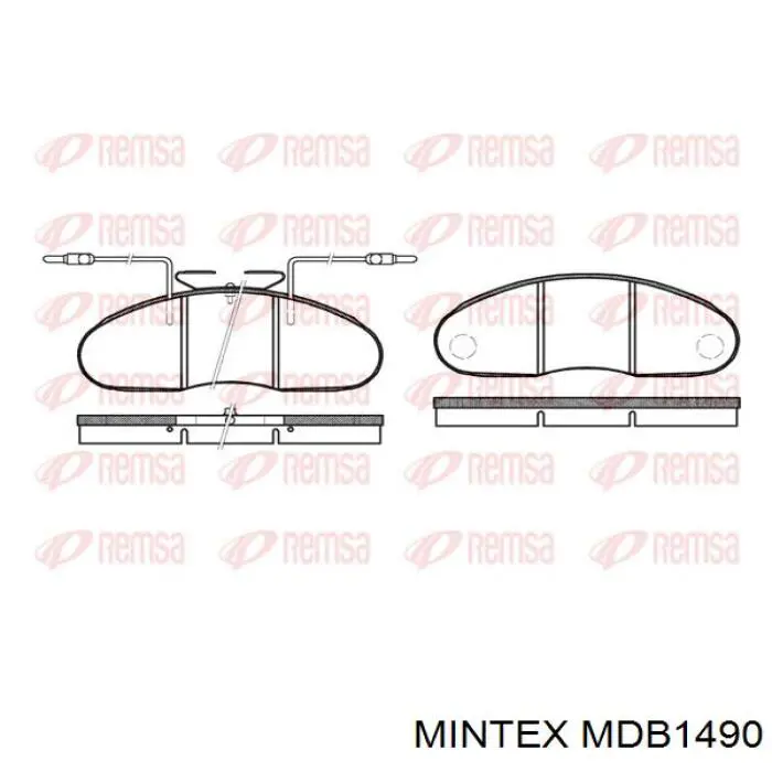 Колодки гальмівні передні, дискові MDB1490 Mintex