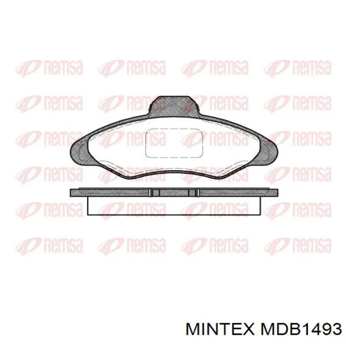 MDB1493 Mintex колодки гальмівні передні, дискові