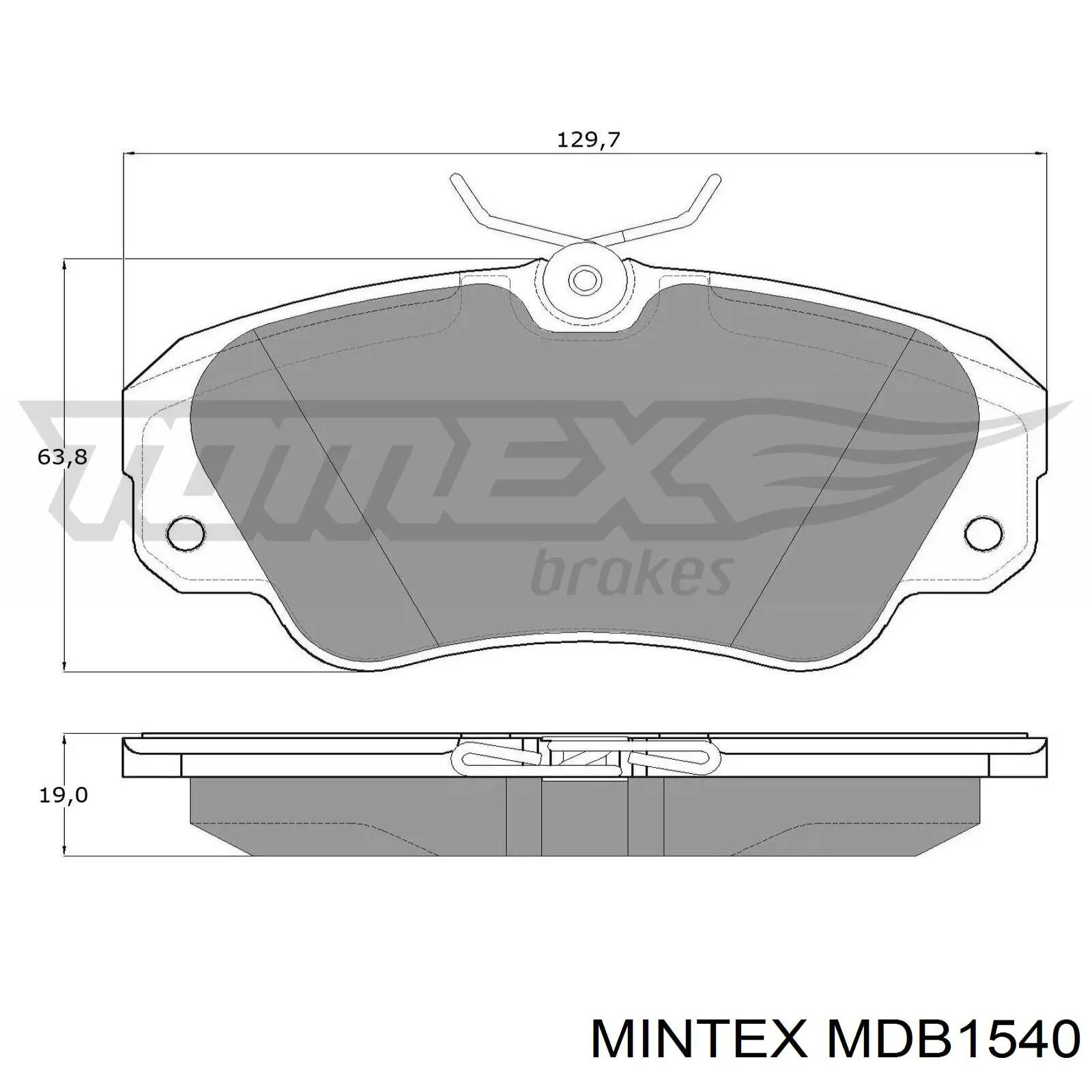 Гальмівні колодки Mintex MDB1540 ціна, від 19.20 USD