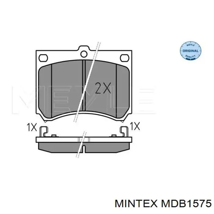 MDB1575 Mintex колодки гальмівні передні, дискові