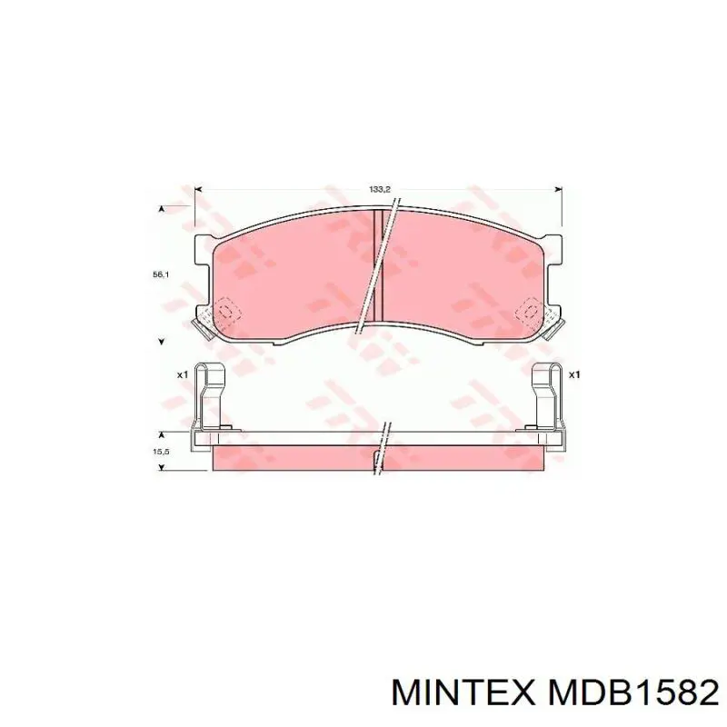 MDB1582 Mintex Передні гальмівні колодки