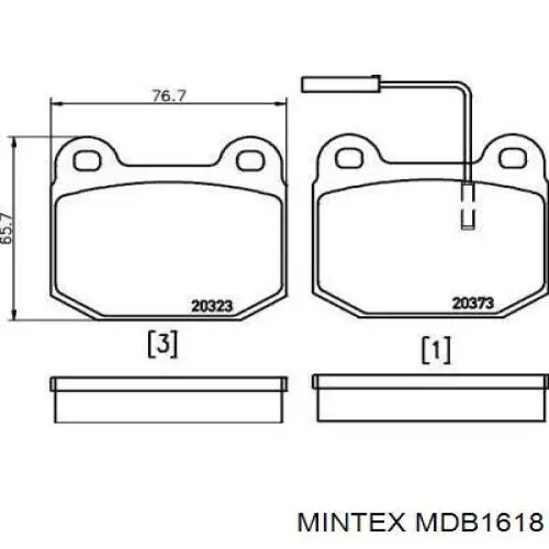 Передні тормозні колодки 20983943 General Motors
