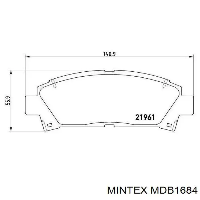 Гальмівні колодки Mintex MDB1684 ціна, від 22.80 USD