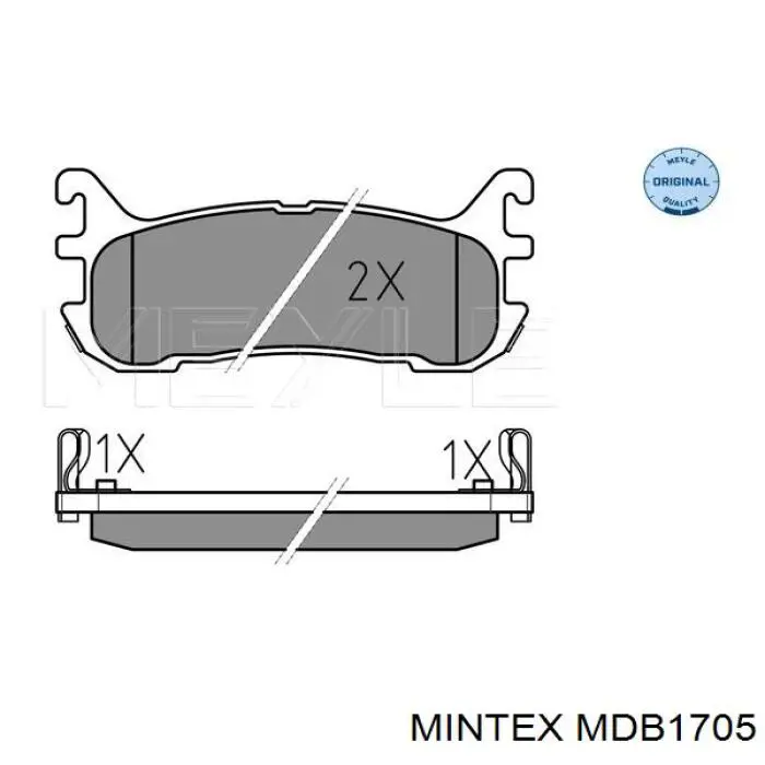 Задні гальмівні колодки Mintex MDB1705 ціна, від 16.28 USD