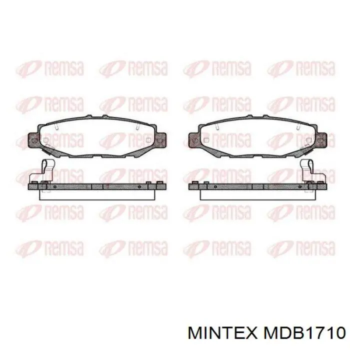 Колодки гальмові задні, дискові MDB1710 Mintex