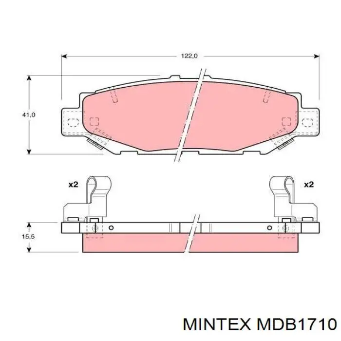 Задні гальмівні колодки Mintex MDB1710 ціна, від 26.03 USD