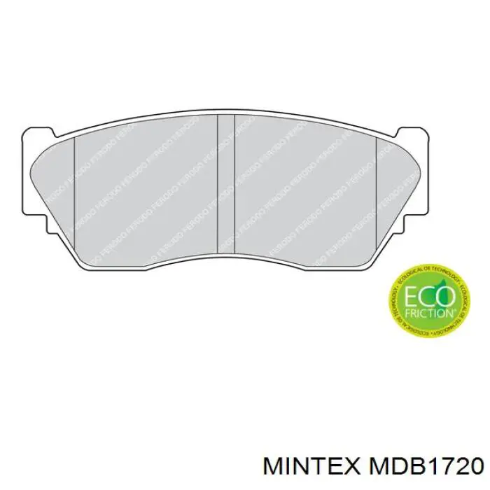 Передні тормозні колодки MDB1720 Mintex