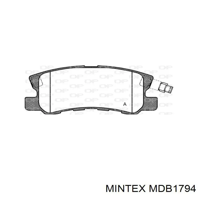 Гальмівні колодки Mintex MDB1794 ціна, від 20.87 USD