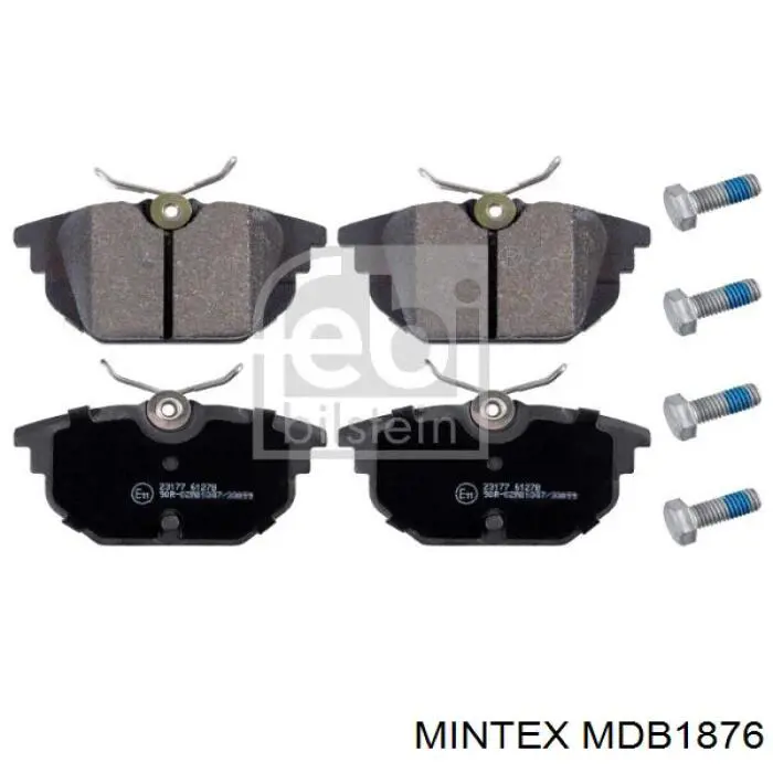MDB1876 Mintex колодки гальмові задні, дискові