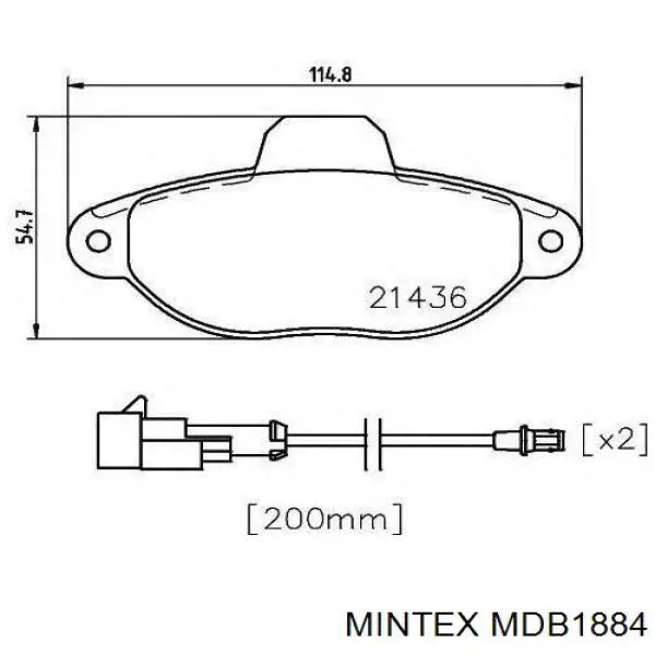Гальмівні колодки Mintex MDB1884 ціна, від 15.10 USD