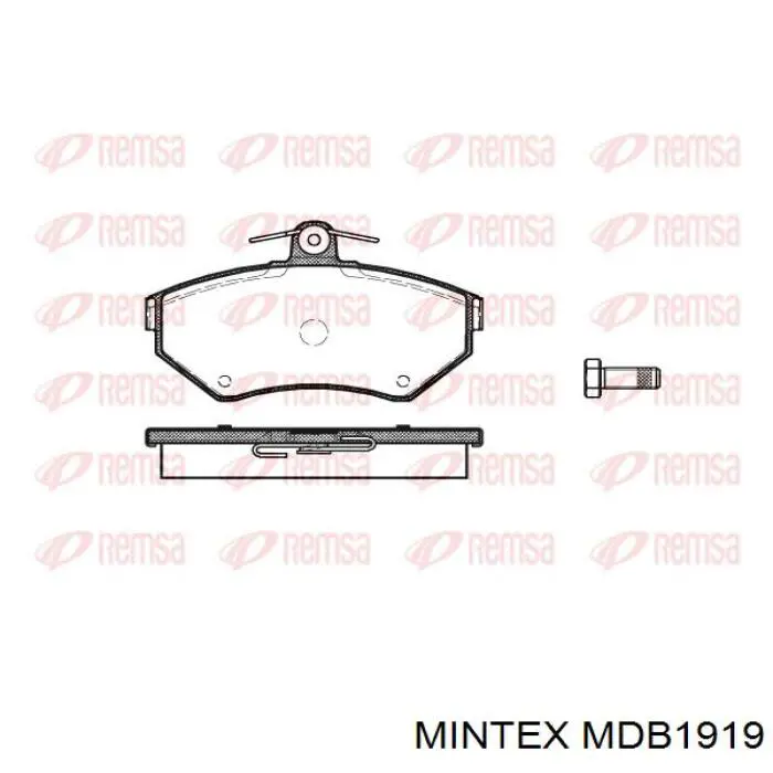 MDB1919 Mintex колодки гальмівні передні, дискові