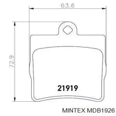 Задні гальмівні колодки Mintex MDB1926 ціна, від 15.09 USD