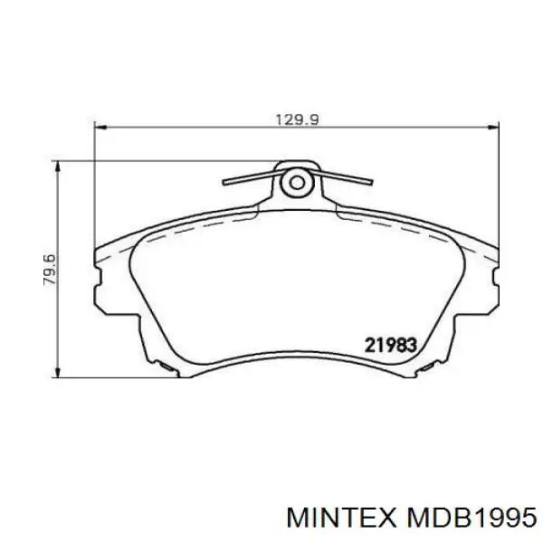 MDB1995 Mintex колодки гальмівні передні, дискові