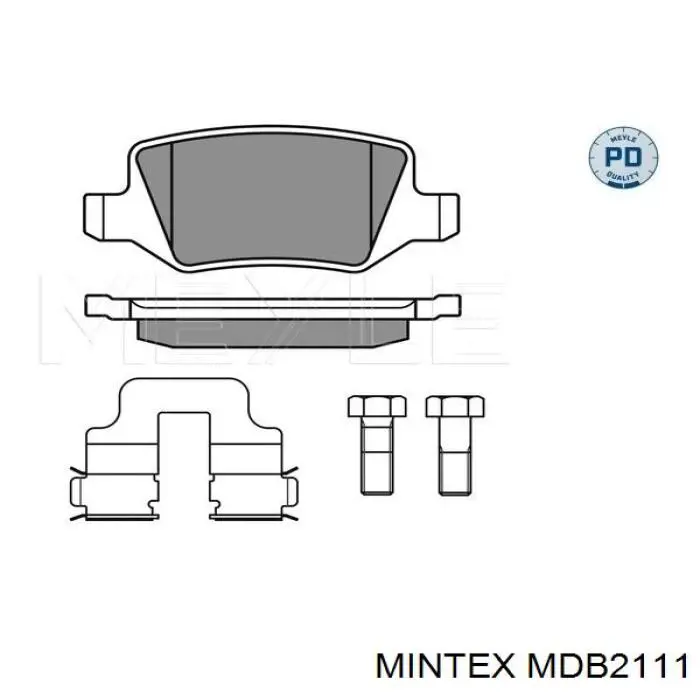 Задні гальмівні колодки Mintex MDB2111 ціна, від 21.70 USD