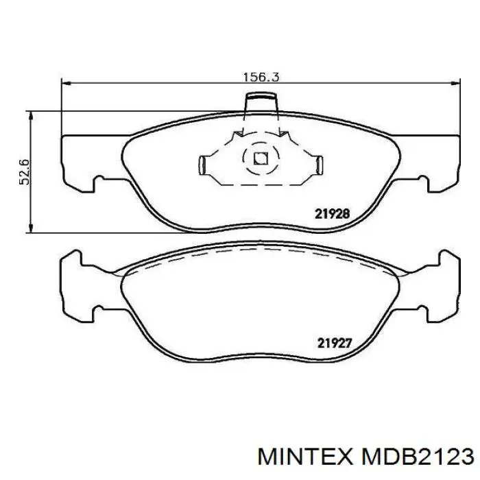 MDB2123 Mintex колодки гальмівні передні, дискові