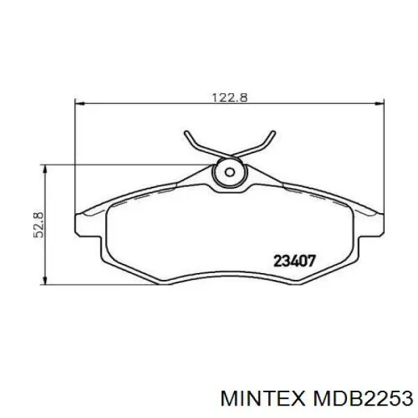 Купити MDB2253 Mintex Колодки гальмівні передні, дискові