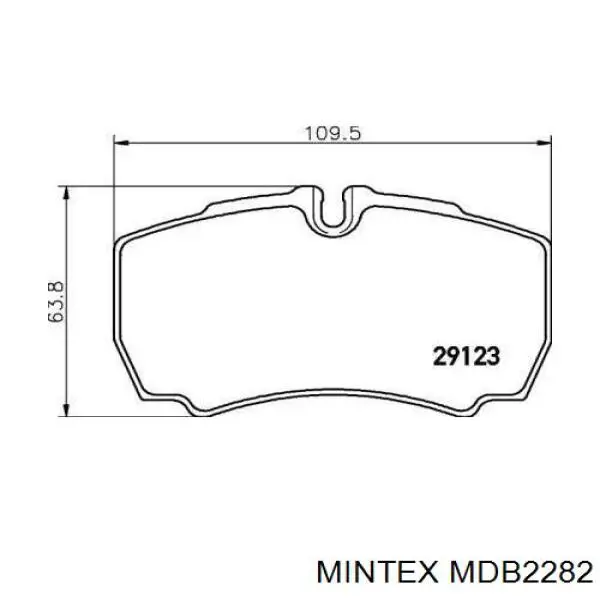 MDB2282 Mintex Колодки гальмівні задні, дискові