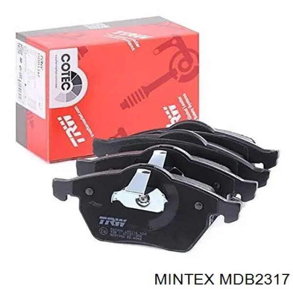 MDB2317 Mintex колодки гальмівні передні, дискові