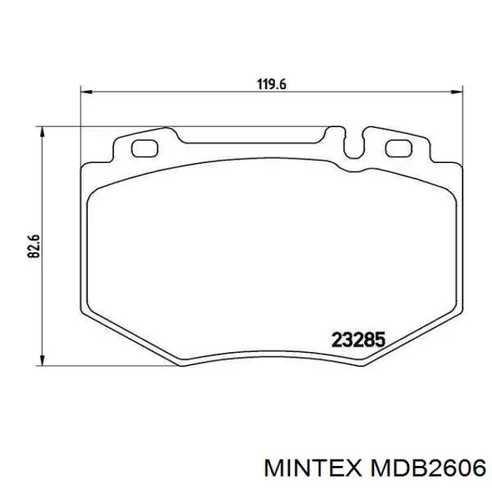 MDB2606 Mintex колодки гальмівні передні, дискові