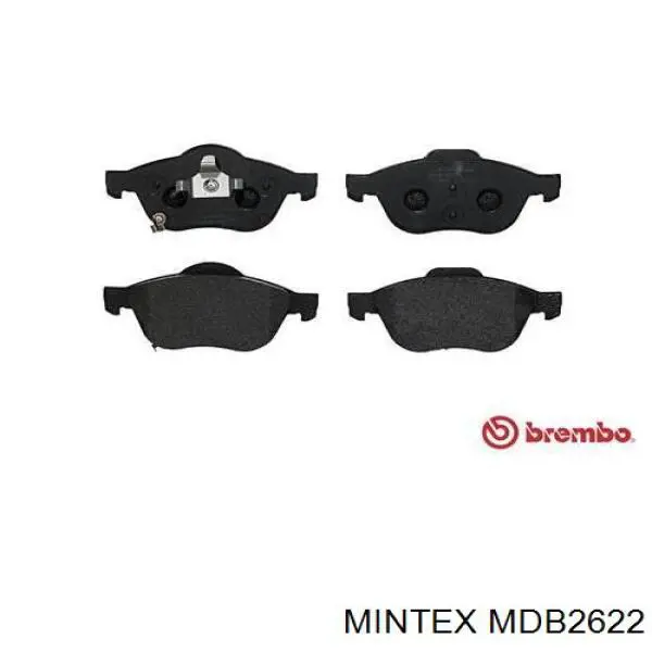 MDB2622 Mintex колодки гальмівні передні, дискові