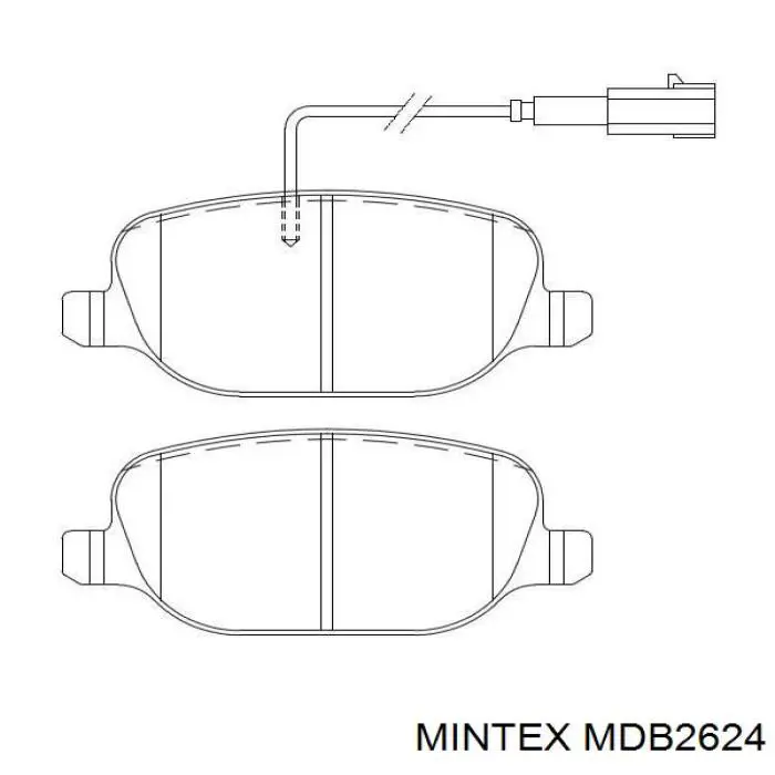 MDB2624 Mintex колодки гальмові задні, дискові