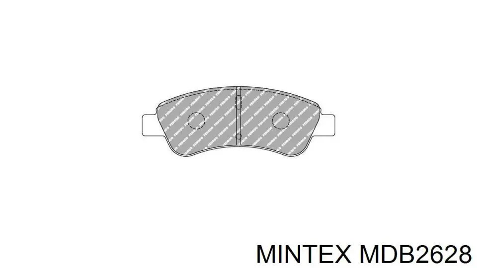 Гальмівні колодки Mintex MDB2628 ціна, від 20.60 USD
