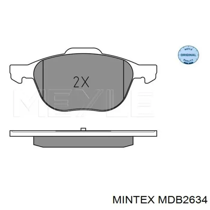 Гальмівні колодки Mintex MDB2634 ціна, від 24.49 USD