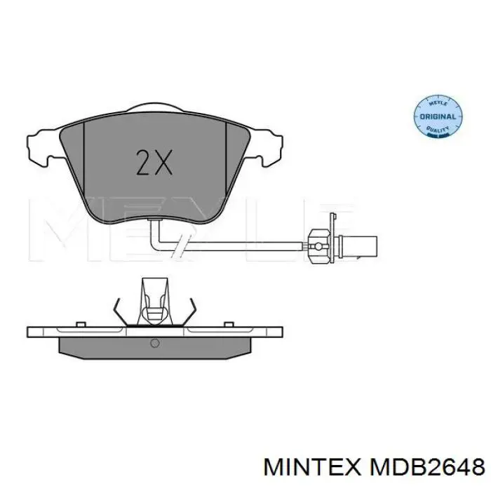 MDB2648 Mintex колодки гальмівні передні, дискові