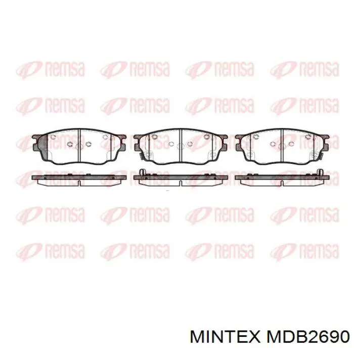 MDB2690 Mintex колодки гальмівні передні, дискові