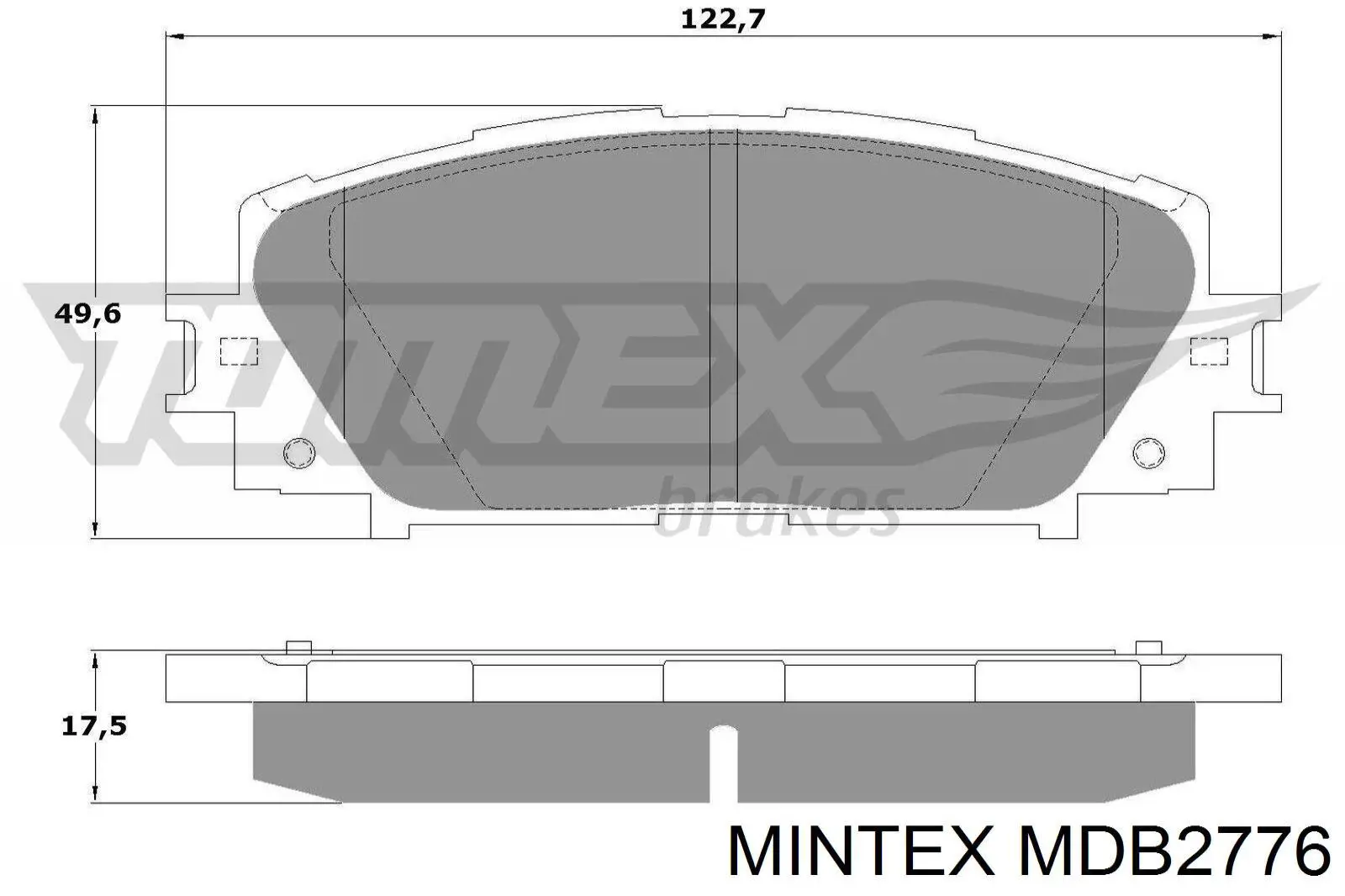 MDB2776 Mintex колодки гальмівні передні, дискові