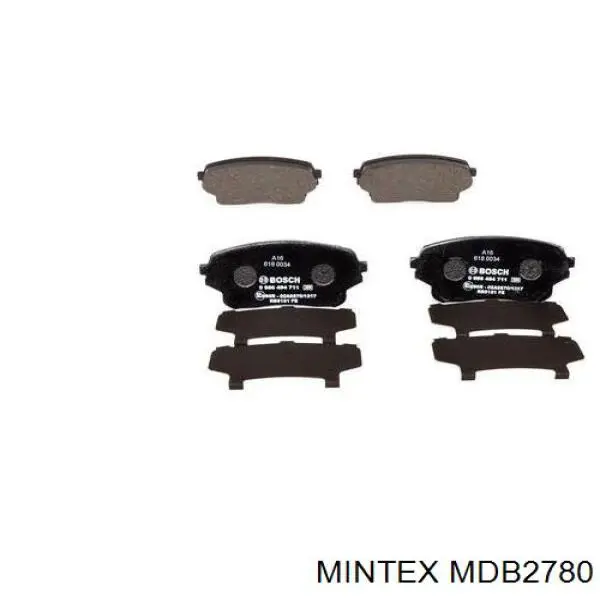 MDB2780 Mintex колодки гальмівні передні, дискові