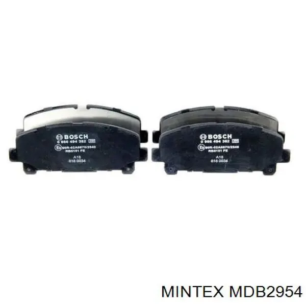 MDB2954 Mintex колодки гальмівні передні, дискові