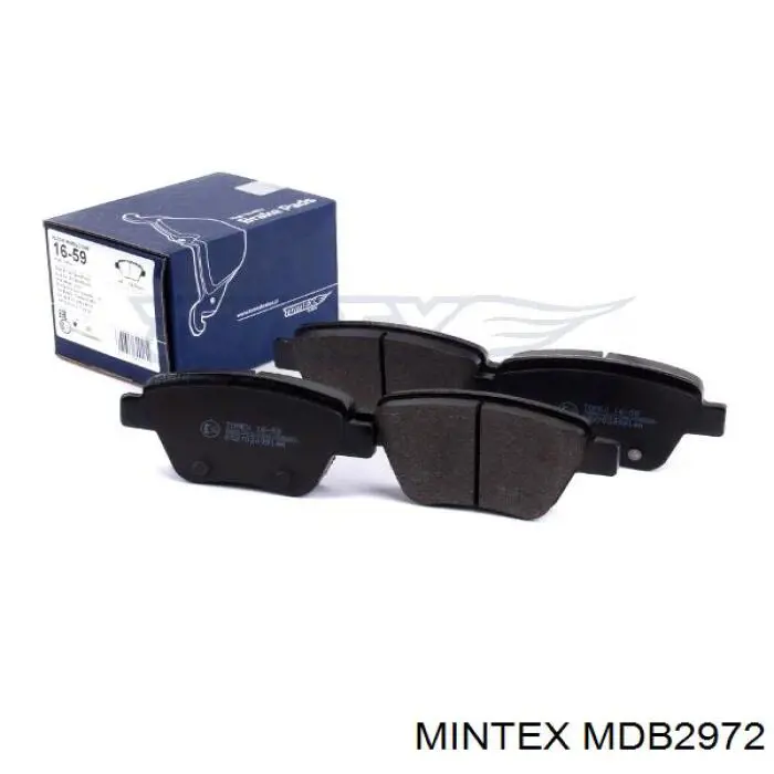 MDB2972 Mintex колодки гальмові задні, дискові
