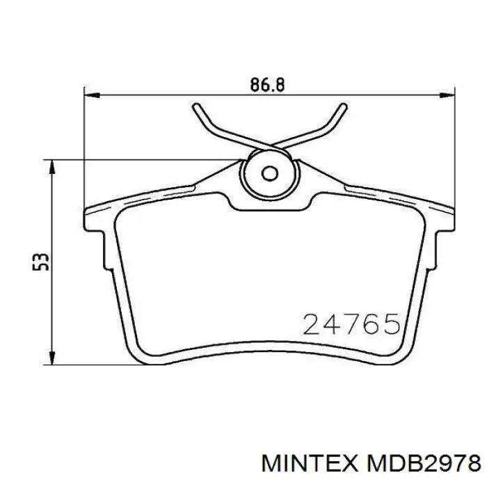 MDB2978 Mintex колодки гальмові задні, дискові