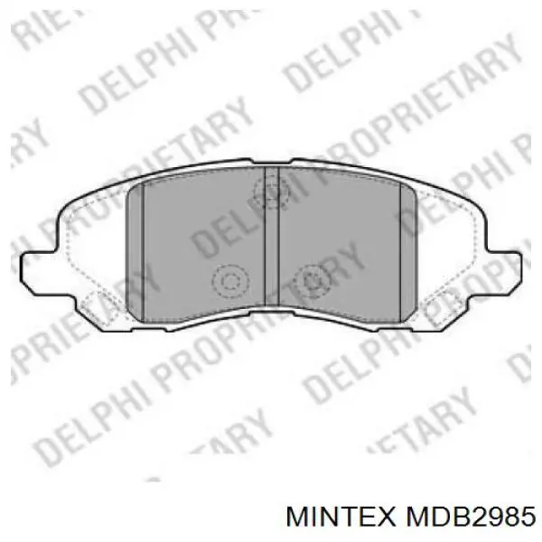 Передні тормозні колодки MDB2985 Mintex