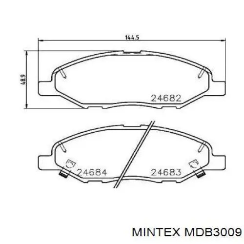 Гальмівні колодки Mintex MDB3009 ціна, від 21.51 USD