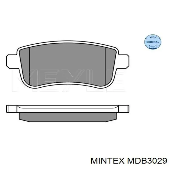 MDB3029 Mintex колодки гальмові задні, дискові