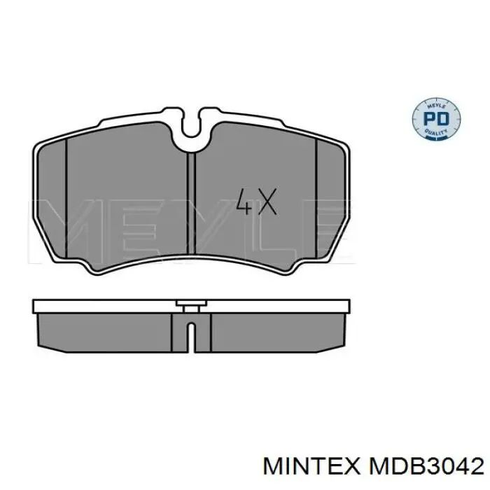 Задні гальмівні колодки Mintex MDB3042 ціна, від 21.62 USD