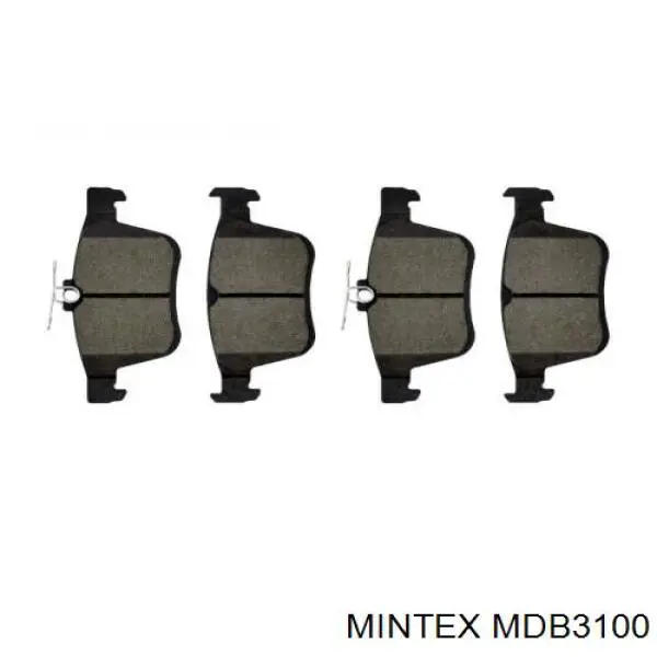 MDB3100 Mintex колодки гальмові задні, дискові