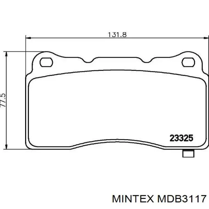 MDB3117 Mintex колодки гальмівні передні, дискові